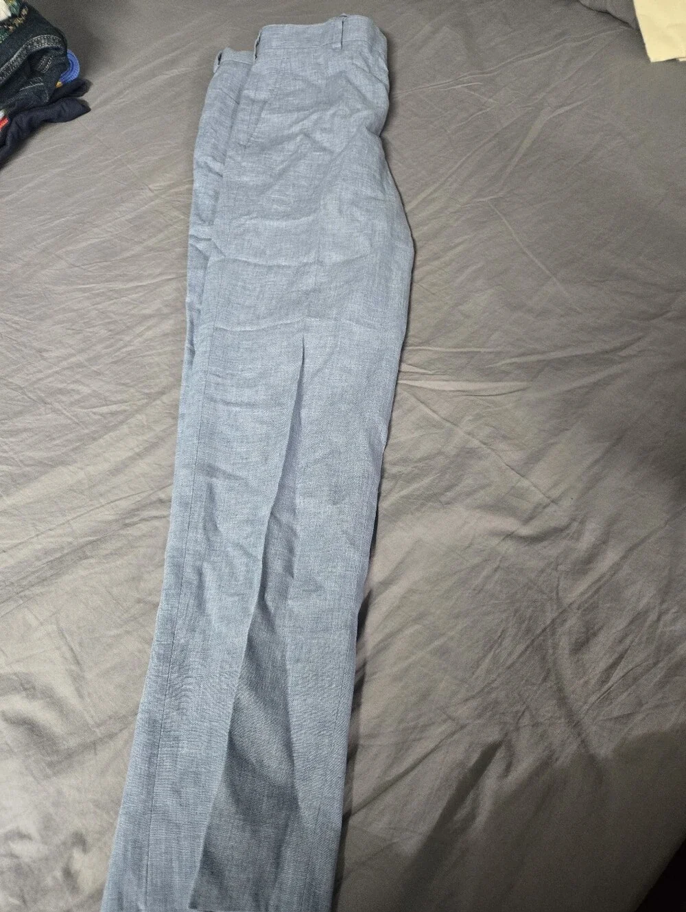 Lauren Boys Light Blue Textured Dress Pants